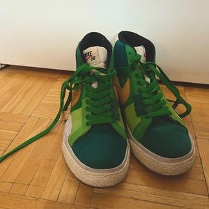 Green Nike Blazers